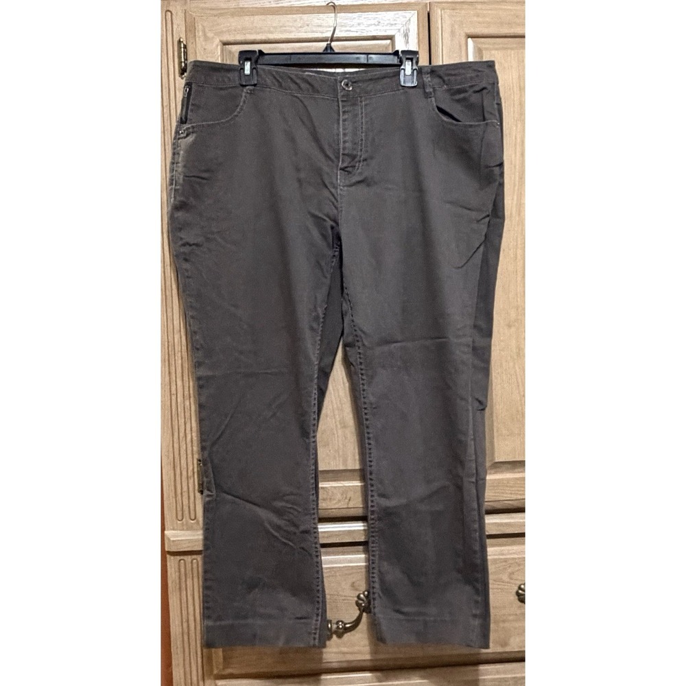 Avenue Denim Dark Brown Jeans Women's Size 18 Stretch 4 Pocket Design